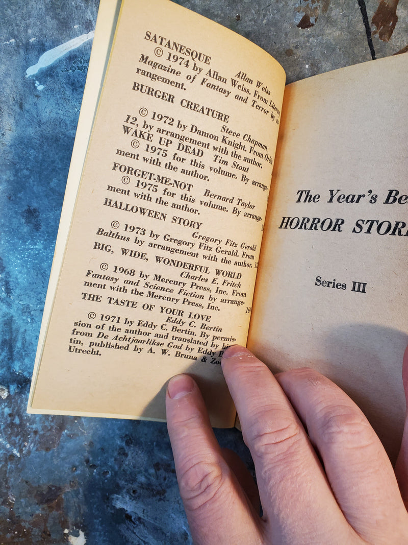 The Year's Best Horror Stories: Series III - Richard Davis (editor)